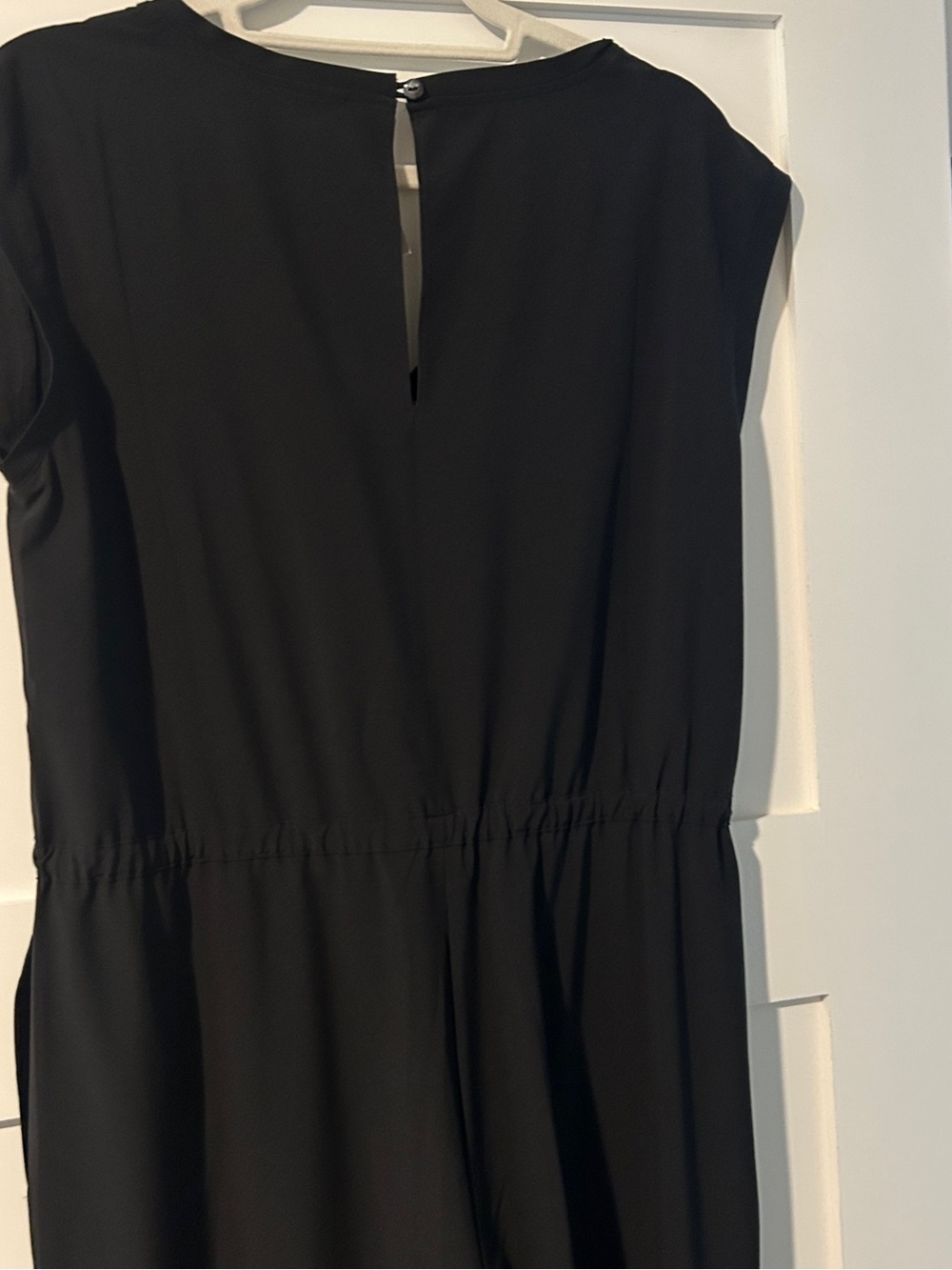 J. Jill Fit Black Sleeveless V-Neck Drawstring Jumpsuit - Picture 9 of 10